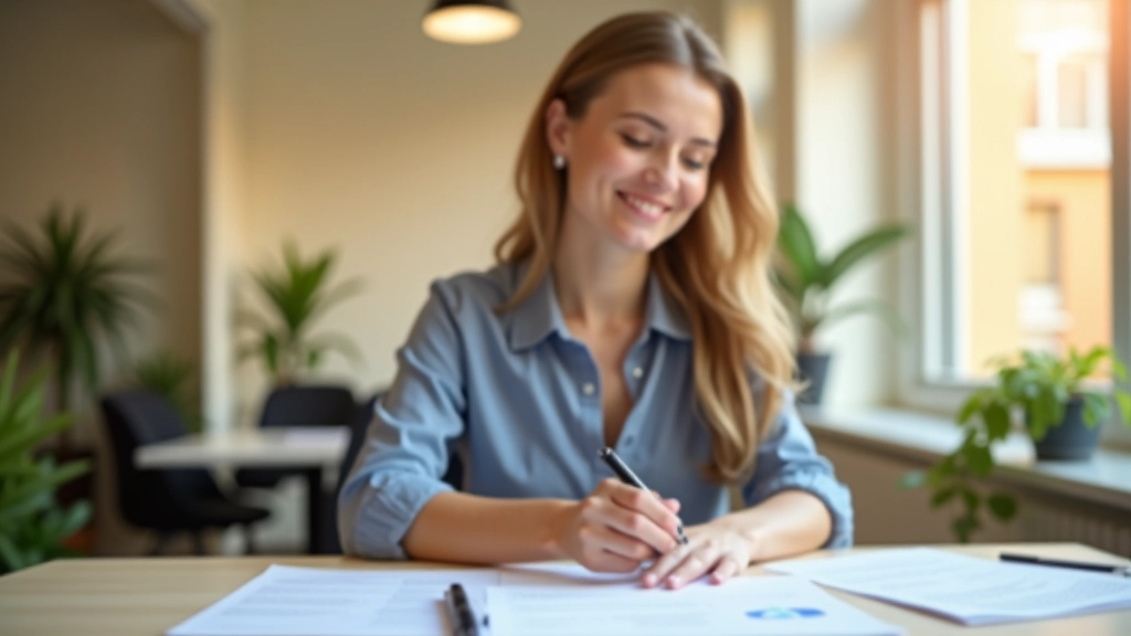 Profissional em ambiente de trabalho consultando documentos e recursos educacionais